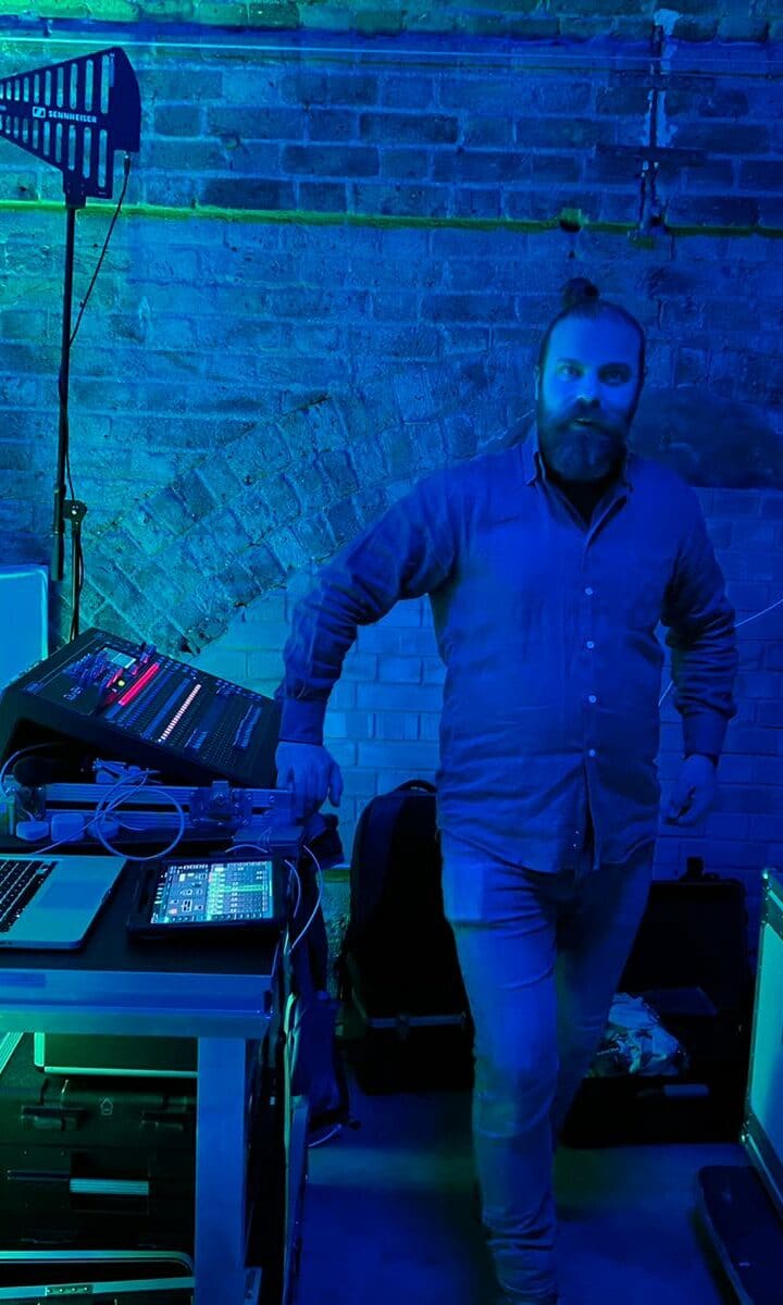 One of London Sound & Light's Sound Engineers