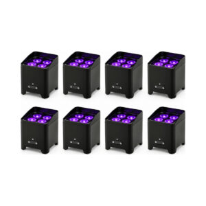 8 Wireless Uplighters – Delivered Package