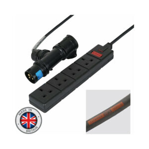 eLumen8 1m 16A T-Connect to 4 Way 13A Socket Cable